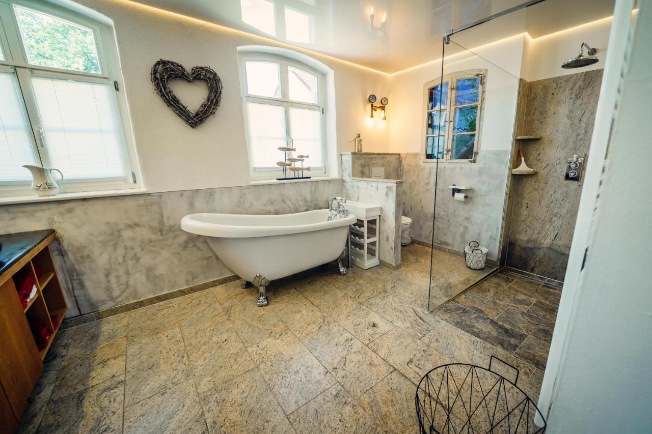 Alte Schmiede Mit Sauna, Pool Und Whirpool Im Aussenbereich Schoenstes Ferienhaus Der Lausitz Elsterheide ภายนอก รูปภาพ